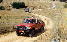Trucks in scenery